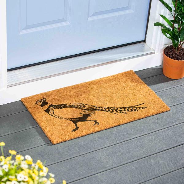 plow & hearth High Country Pheasant Coir Mat 28"x16"