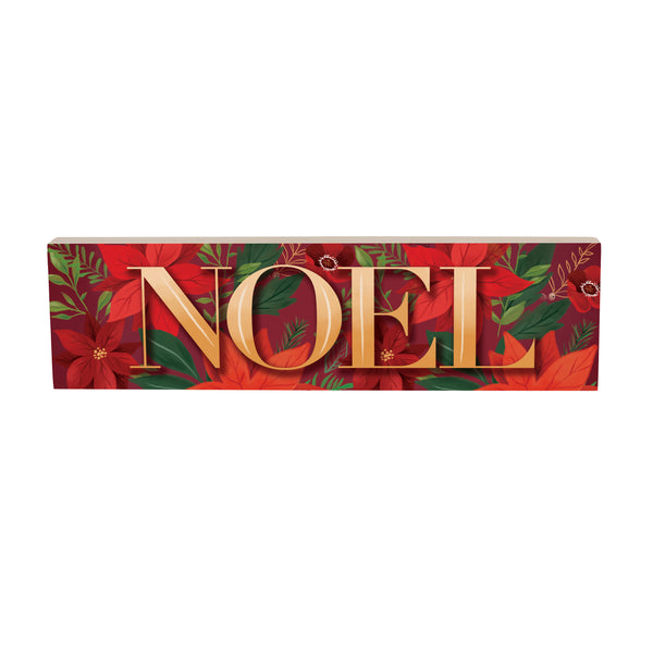 Plow & Hearth Holly Homestead Mantle Sign "Noel" 18"x5"