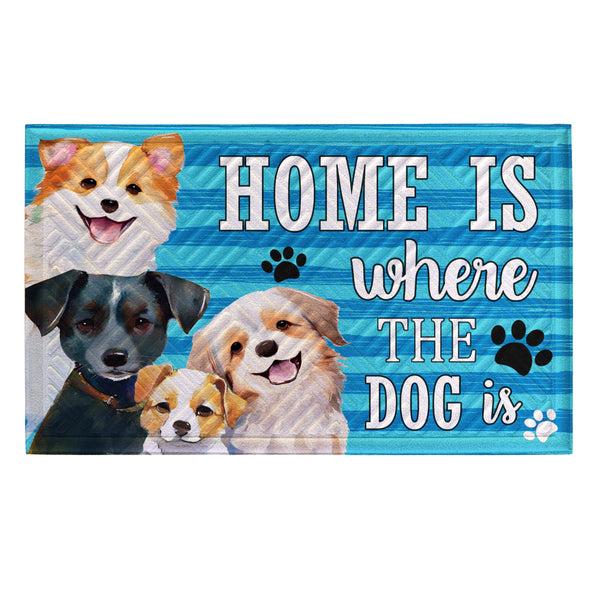 Plow & Hearth Home Is Where The Dog Is Embossed Mat