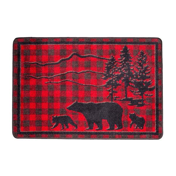 Plow & Hearth Huntington Bear Buffalo Check Rug