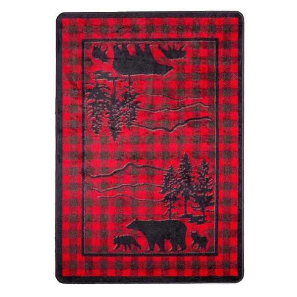 Plow & Hearth Huntington Bear Buffalo Check Rug