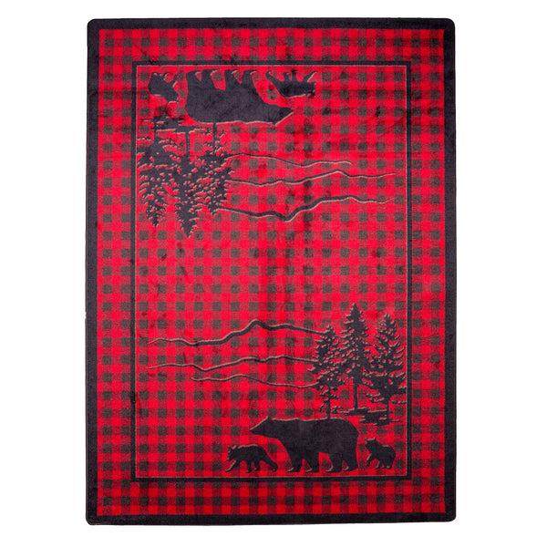 Plow & Hearth Huntington Bear Buffalo Check Rug