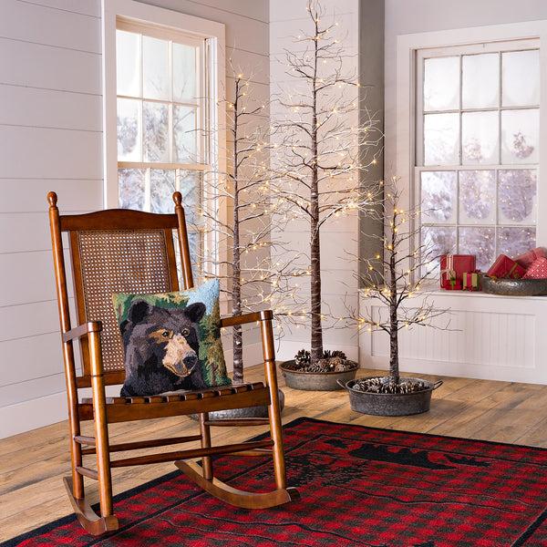 plow & hearth Huntington Bear Buffalo Check Rug