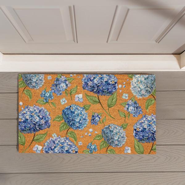 plow & hearth Hydrangea Haven Coir Mat 28"x16"