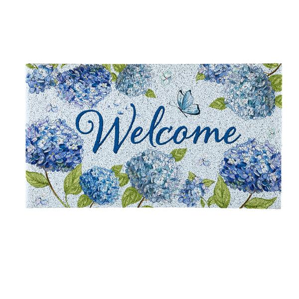 Plow & Hearth Hydrangea Haven PVC Trapper Mat 28"x16"