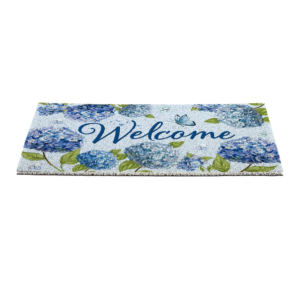 Plow & Hearth Hydrangea Haven PVC Trapper Mat 28"x16"