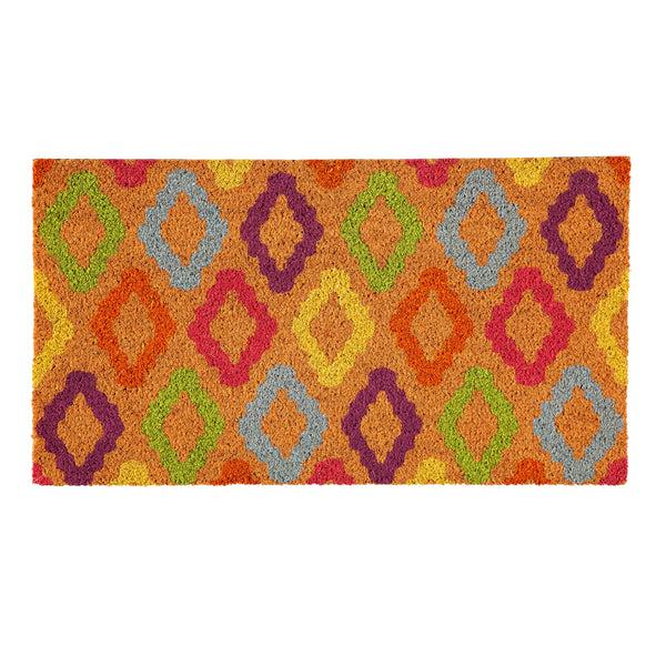 Plow & Hearth In Bloom Diamond Patterned Coir Mat