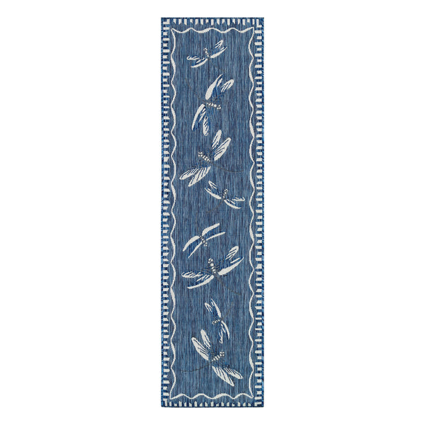 Plow & Hearth Indoor/Outdoor Dragonfly Rug 23" X 7'6"