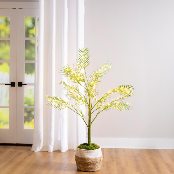 plow & hearth Indoor/Outdoor LED Palm Tree 4'