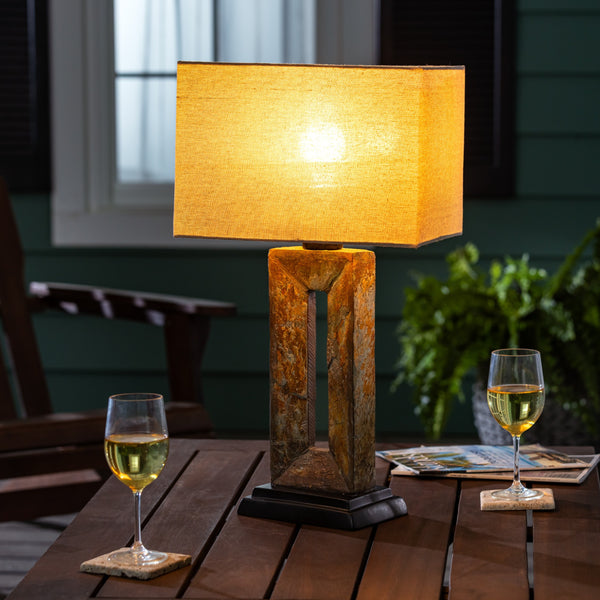 Plow & Hearth Indoor/Outdoor Slate Lamp