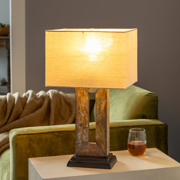 plow & hearth Indoor/Outdoor Slate Lamp