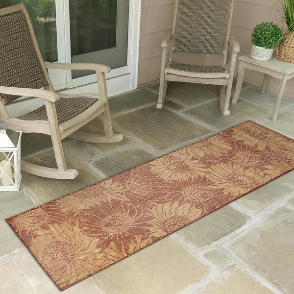 Plow & Hearth Indoor/Outdoor Sunflower Rug 39" X 59"