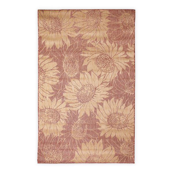 plow & hearth Indoor/Outdoor Sunflower Rug 6'6" x 9'