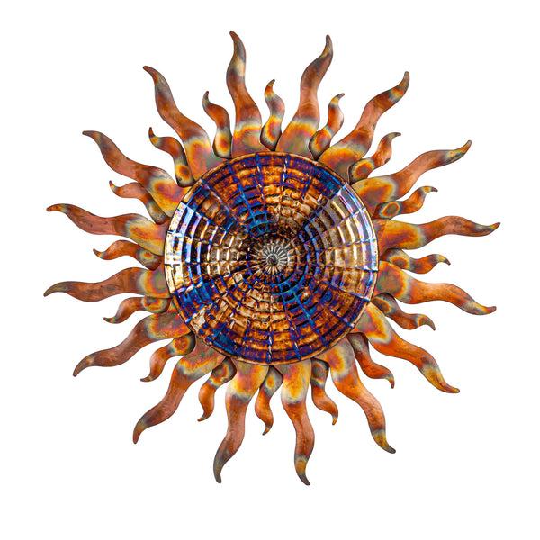 Plow & Hearth Iridescent Metal Sun Wall Art