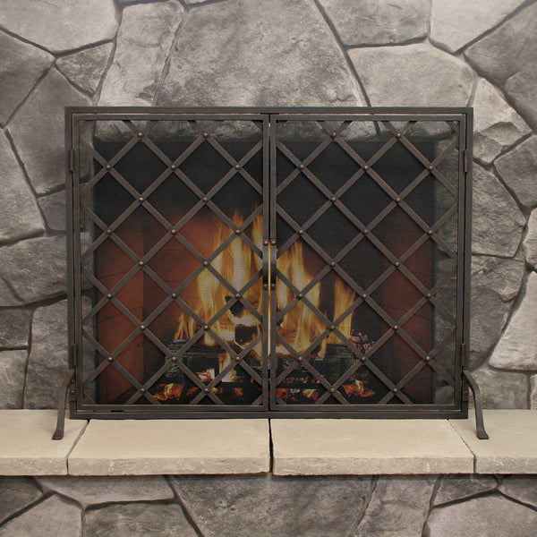 plow & hearth Iron Weave Door Screen