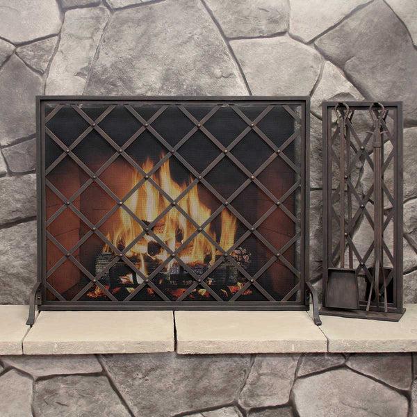 Plow & Hearth Iron Weave Single Panel Screen