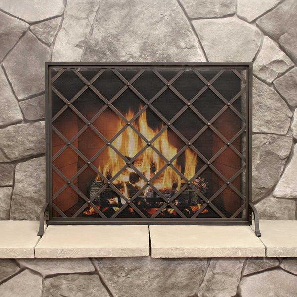 plow & hearth Iron Weave Single Panel Screen