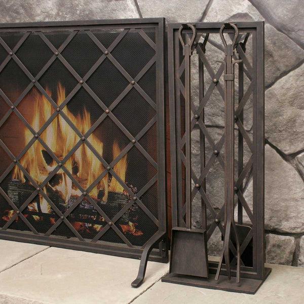 plow & hearth Iron Weave Tool Set