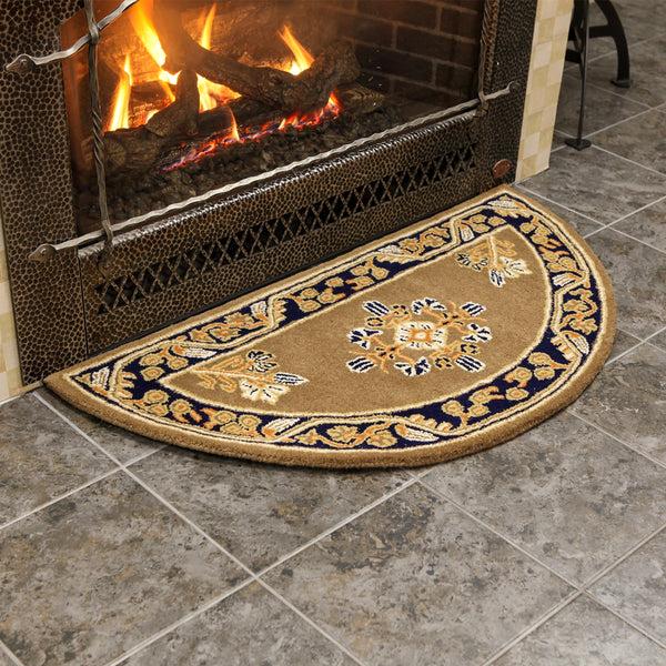 Plow & Hearth Jardin Half Round Wool Rug