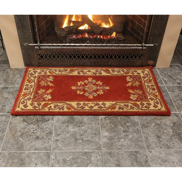 plow & hearth Jardin Wool Rug 44"x22"