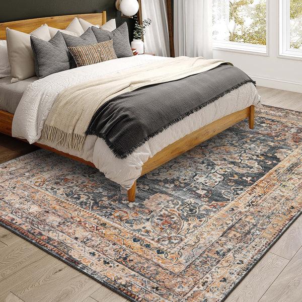 Plow & Hearth Jericho Charcoal Polyester Area Rug