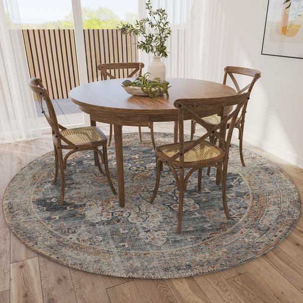 plow & hearth Jericho Charcoal Polyester Area Rug