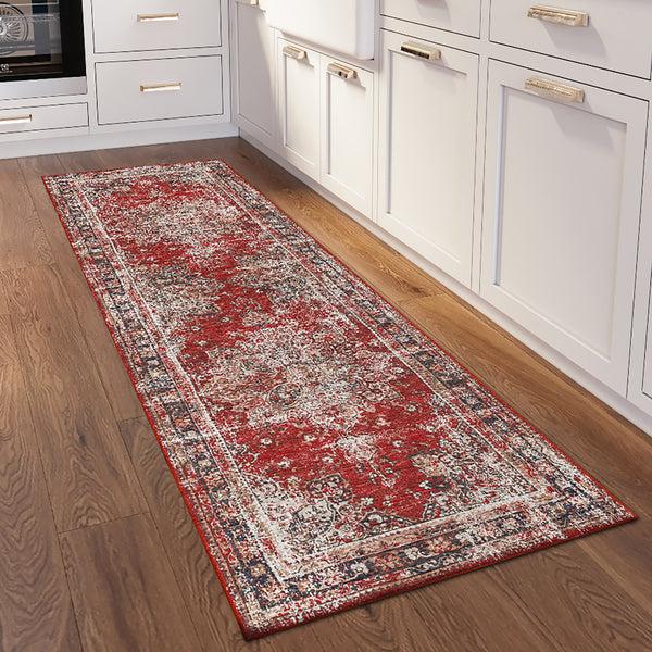 Plow & Hearth Jericho Red Polyester Area Rug