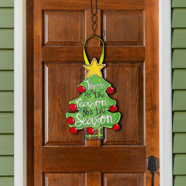 plow & hearth Jesus Is The Reason Door Décor