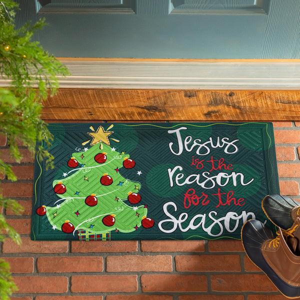 Plow & Hearth Jesus Is The Reason Embossed Mat