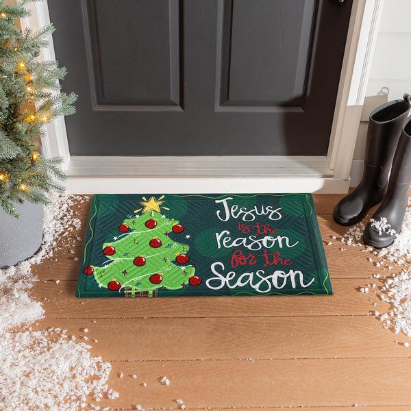 plow & hearth Jesus Is The Reason Embossed Mat