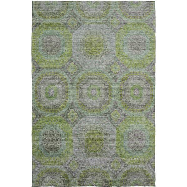 plow & hearth Karaj Circles Polyester Area Rug