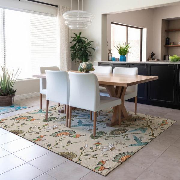Plow & Hearth Kendall Birds Polyester Area Rug
