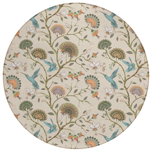 plow & hearth Kendall Birds Polyester Area Rug