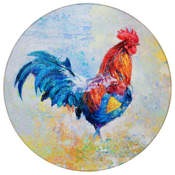 Plow & Hearth Kendall Roosters Polyester Area Rug