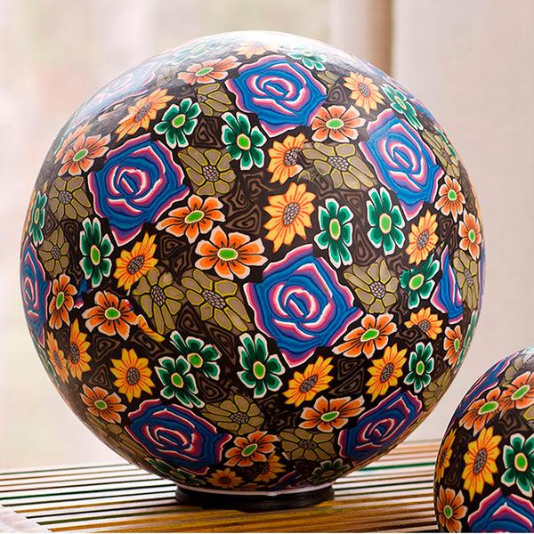 Plow & Hearth Large Clay Lighted Ball
