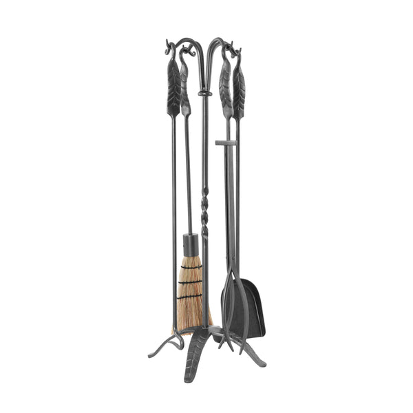Plow & Hearth Large Leaf Fireplace Tool Set