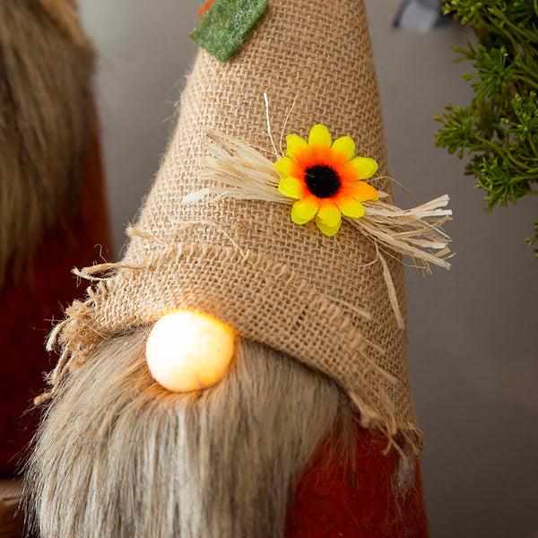 Plow & Hearth LED Plush Gnomes Set Of 2