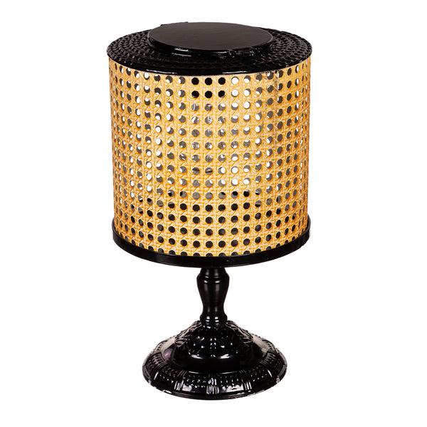 plow & hearth LED Table Top Lantern Faux Cane