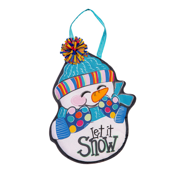 Plow & Hearth Let It Snow-Man Door Décor