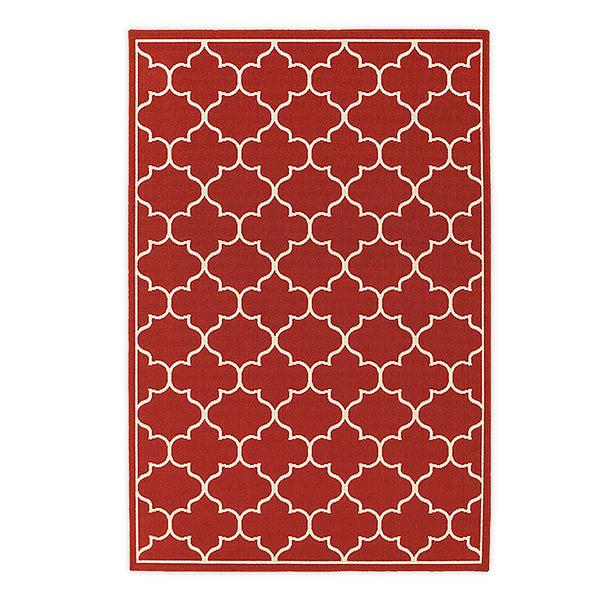 plow & hearth Lexington Quatrefoil Rug 6'7"x 9'6"
