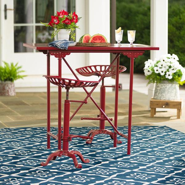 plow & hearth Lexington Trellis Rug 5'3"x 7'6"