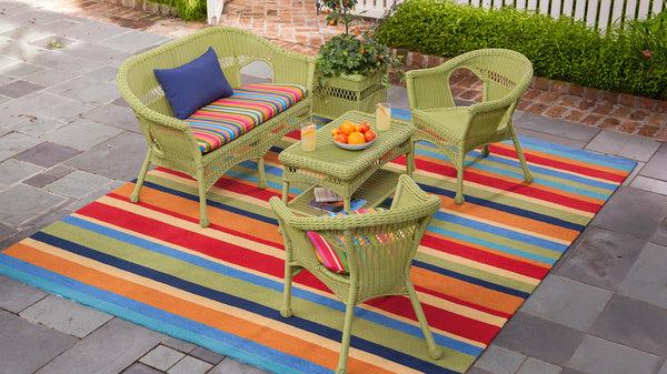 plow & hearth Lexington Trellis Rug 7'10"x 10'10"