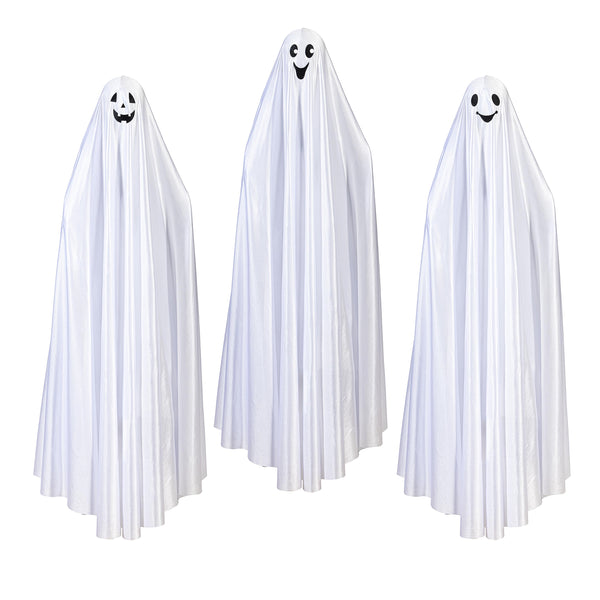 Plow & Hearth Lighted Ghost Stake Set Of 3