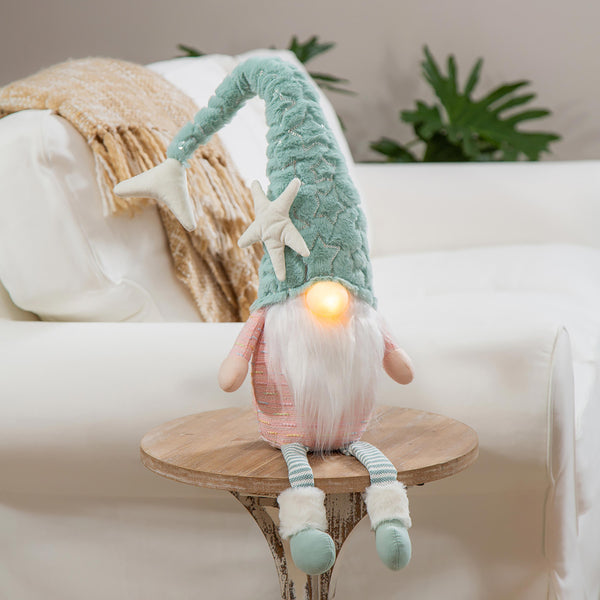 plow & hearth Lighted Mermaid Gnome Table Décor