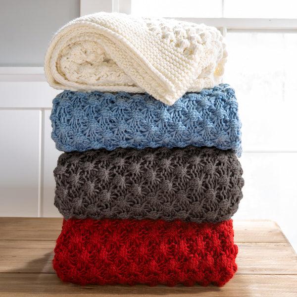Plow & Hearth Lightweight Knitted Cozy Acrylic Throw