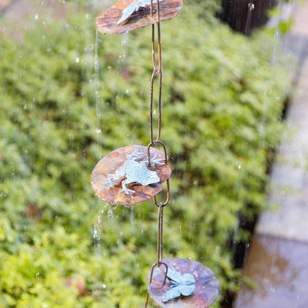 Plow & Hearth Lily Pad Hanging Garden Rain Chain