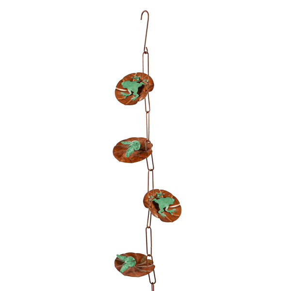 plow & hearth Lily Pad Hanging Garden Rain Chain