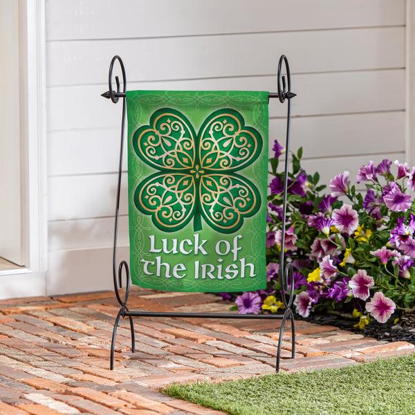 plow & hearth Luck Of The Irish Suede Garden Flag