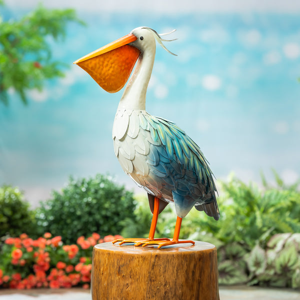 plow & hearth Majestic Metal Pelican Statuary