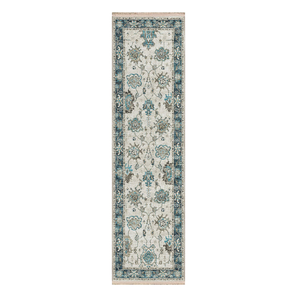 plow & hearth Marietta Border Rug 2'3 x 12' Runner
